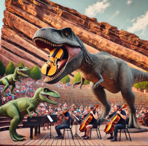 Dinosaures at Red Rocks AMphitheater