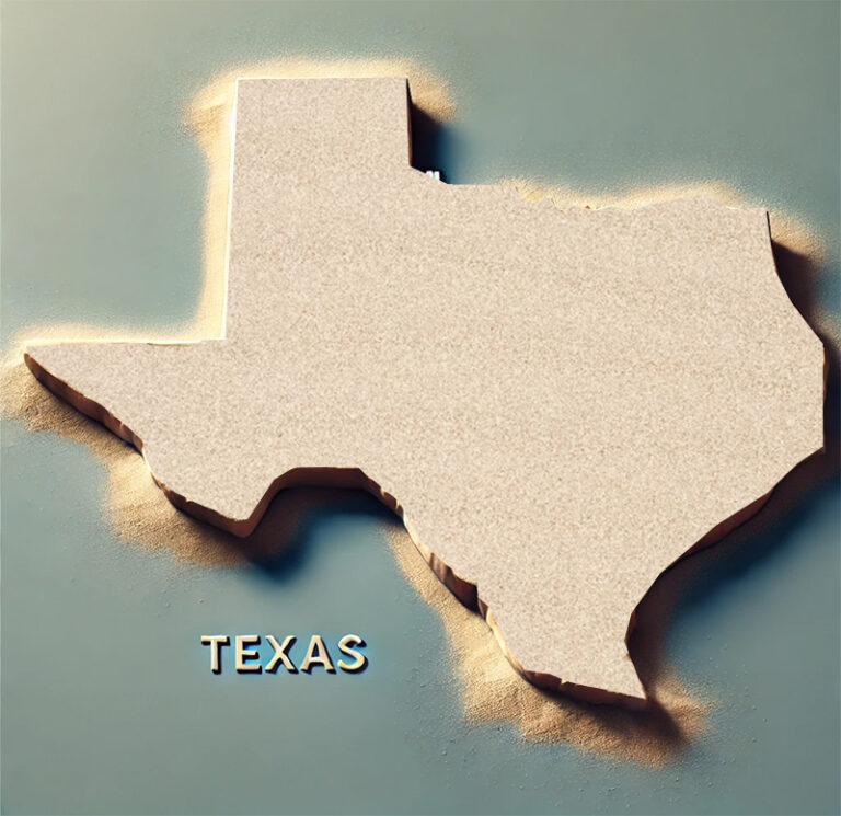 Texas Covered With A Single Layer of Sand