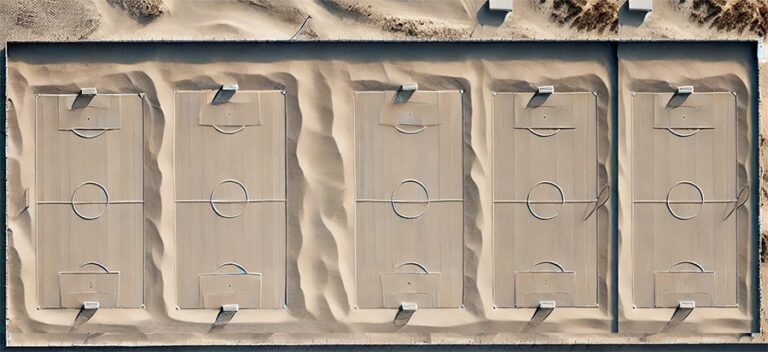 Soccer Fields Covered in Sand