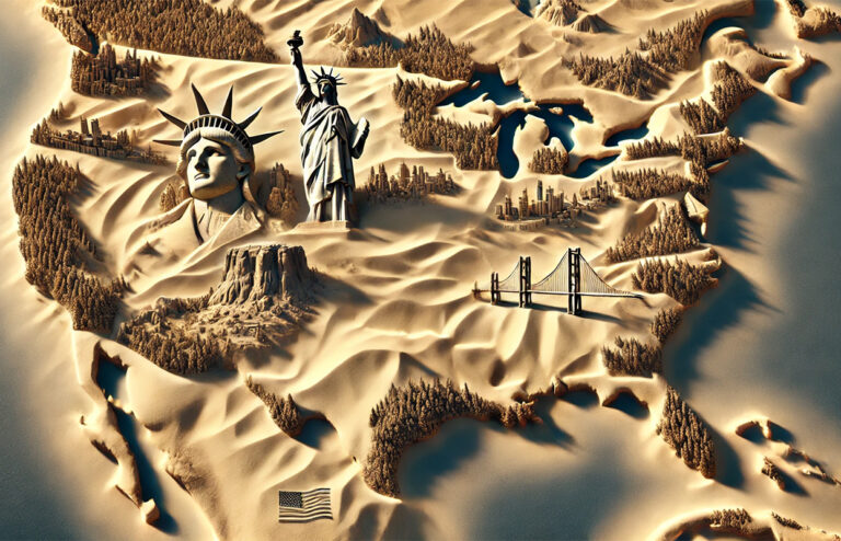 USA Covered in Sand