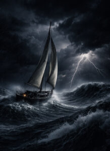 sailing in storm